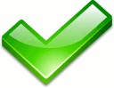 A green checkmark