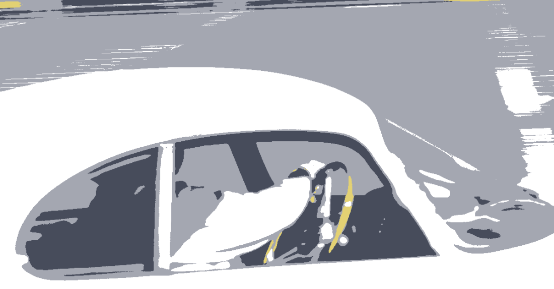 A stylised image of a 1960s Alfa Romeo Giulietta Sprint Speciale.